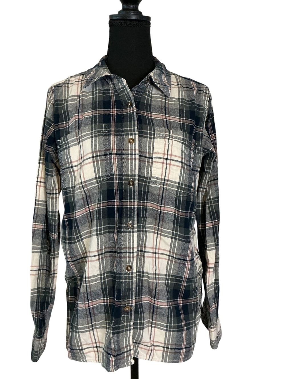 Carhartt Women’s Long Sleeve Plaid Button-Up Shirt Size L